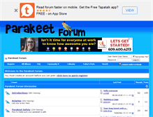 Tablet Screenshot of parakeetforum.com